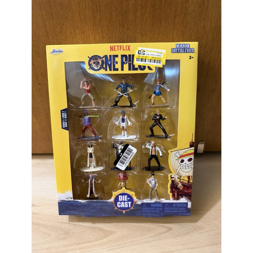ONE PIECE NETFLIX 12-NANO METALFIGS COLLECTOR'S SET Jada Action Figure Die-Cast